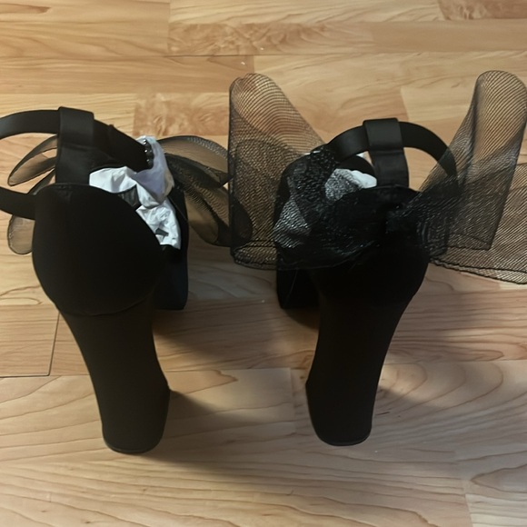 ‼️NWT‼️Dolls Kill X Unholy Elegant Black Women's Heels with Bow Detail Size 8 - Picture 6 of 9